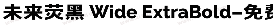 未来荧黑 Wide ExtraBold字体转换